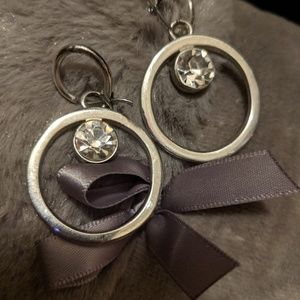 White House Black Market double side hoop earrings